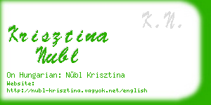 krisztina nubl business card